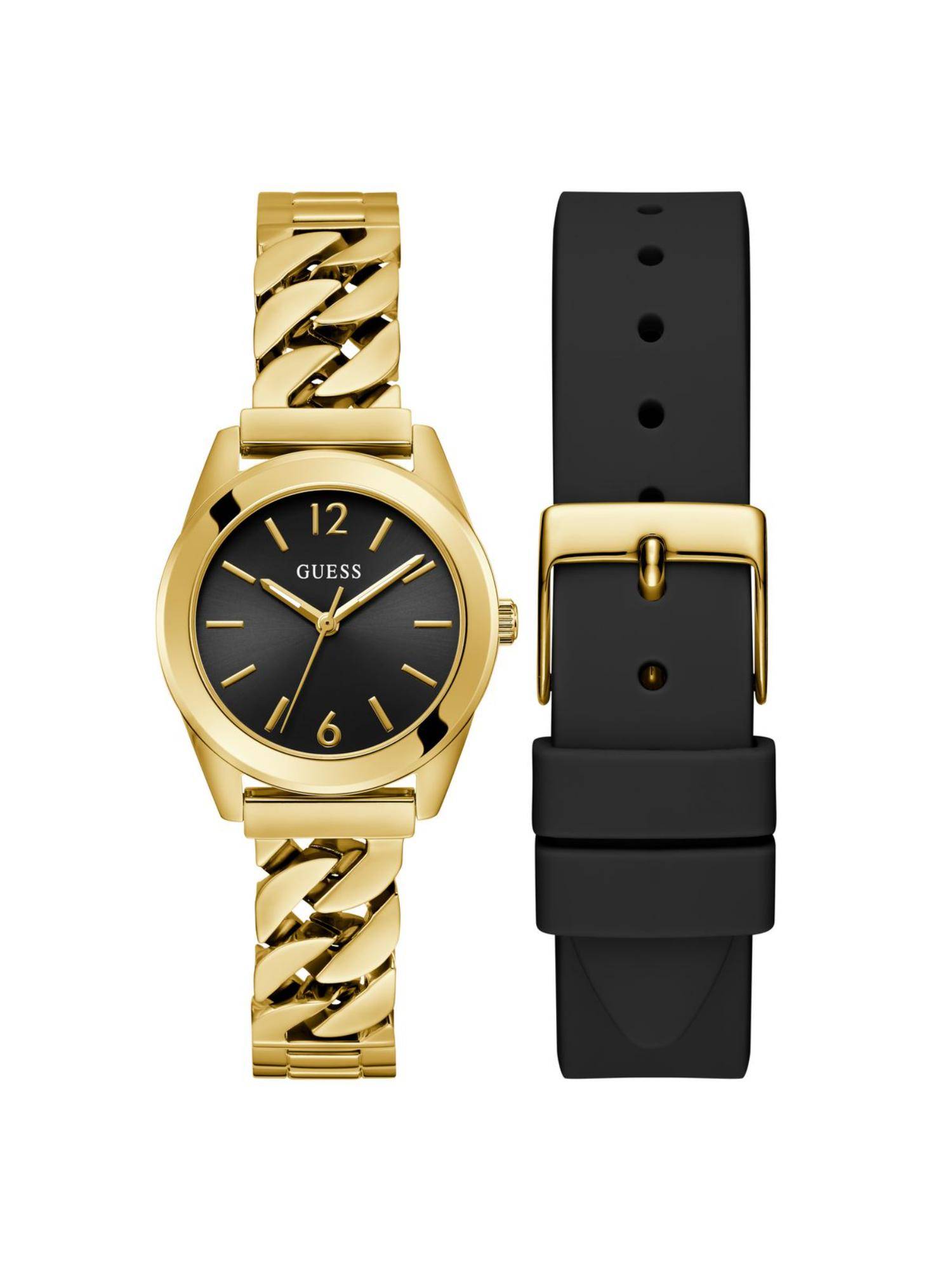 Guess Black Round Dial Analog Womens Watch - Gw0845L2 (M)