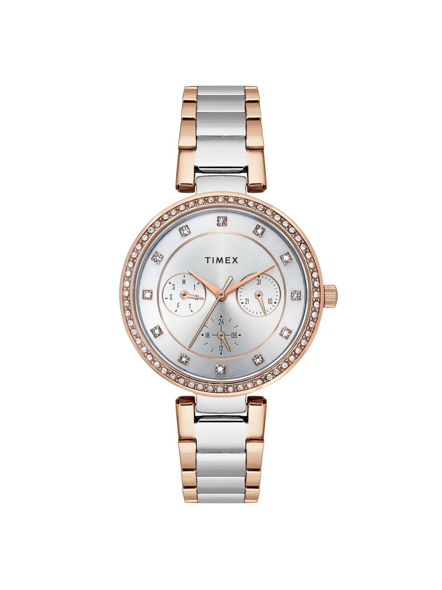 Timex Trendline Round 35mm Silver Dial Analog Women Watch - TWEL18723