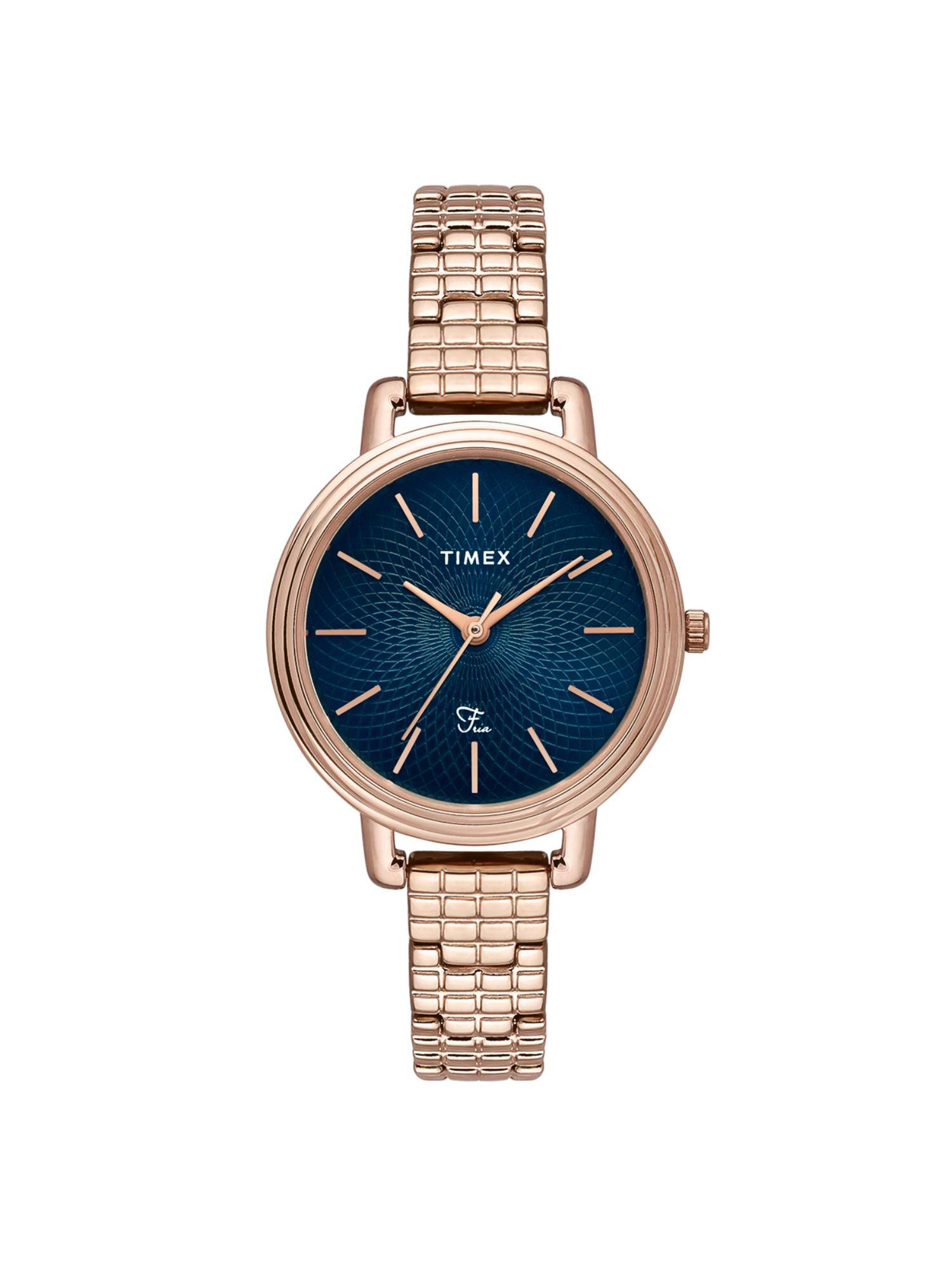 Timex Fria Round 21mm Blue Dial Analog Women Watch - TWEL23901