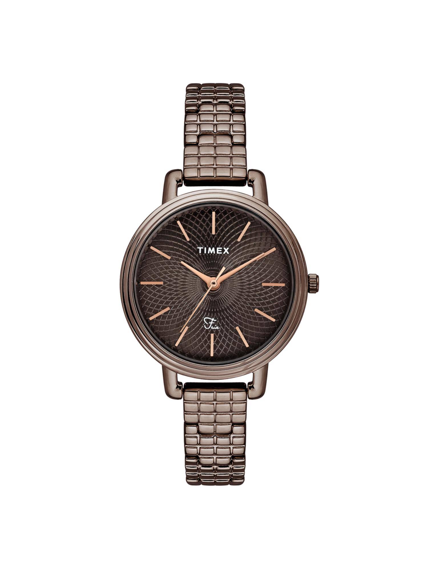 Timex Fria Round 21mm Brown Dial Analog Women Watch - TWEL23903