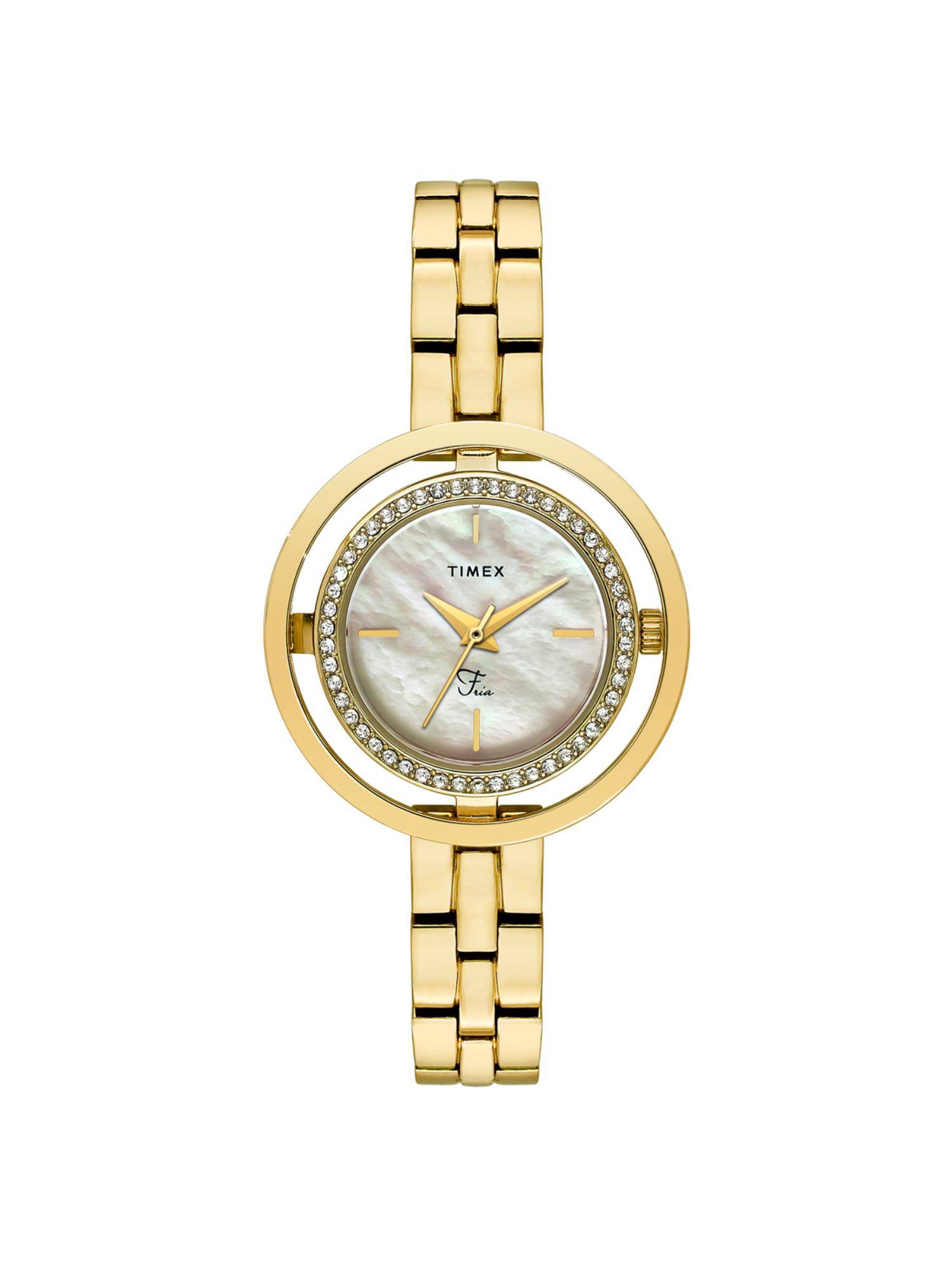 Timex Fria Round 21mm White Dial Analog Women Watch - TWEL24301