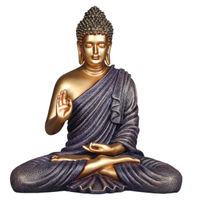 Buy Tansha Quo Lady Yoga Figurine Seated Posture, 18.3Cm, Gold & Grey Online