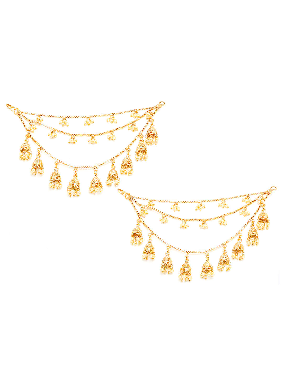 jhumki hair chain
