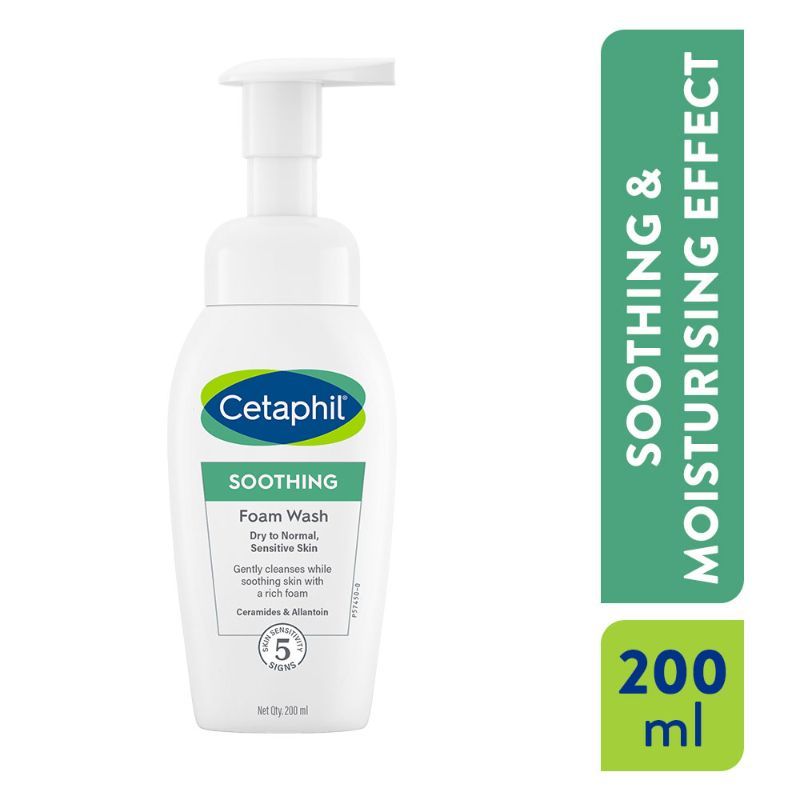 Cetaphil Soothing Foam Wash for Dry to Normal Skin with Ceramides