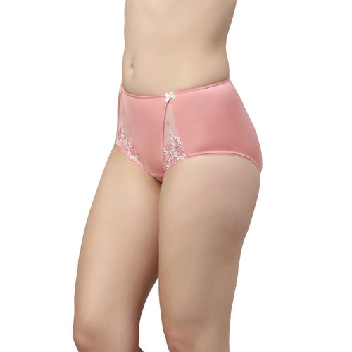 Buy Enamor Womens P087 Mid Waist Co-ordinate Panty-confetti Pink Online