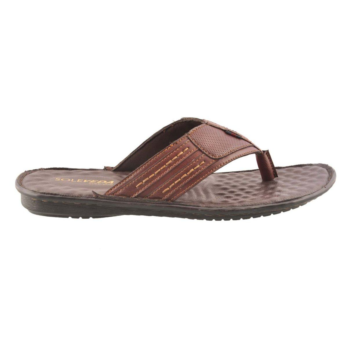 Buy BUCKAROO Colson Synthetic Leather Brown Casual Chappal For Men Online