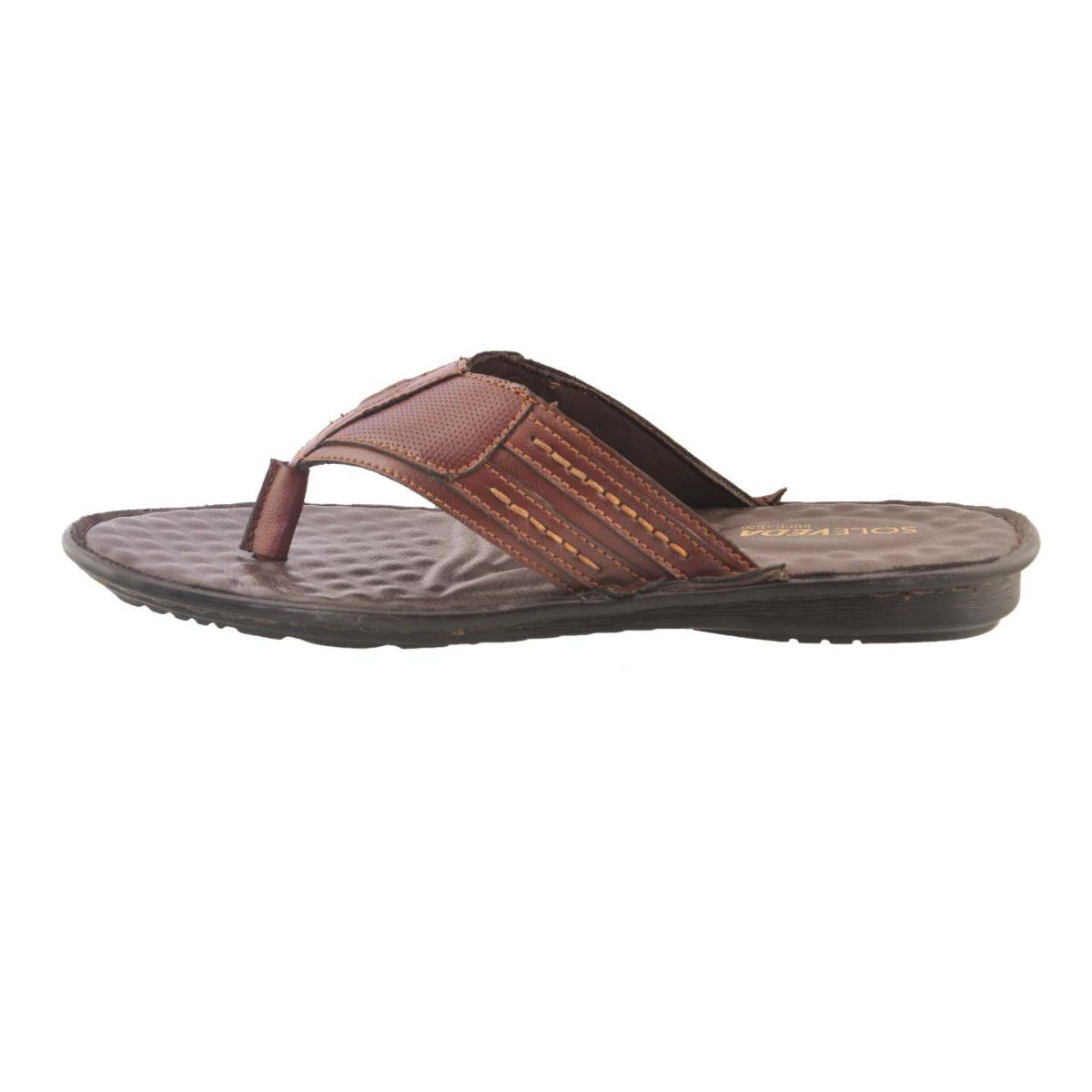 Buy BUCKAROO Colson Synthetic Leather Brown Casual Chappal For Men Online