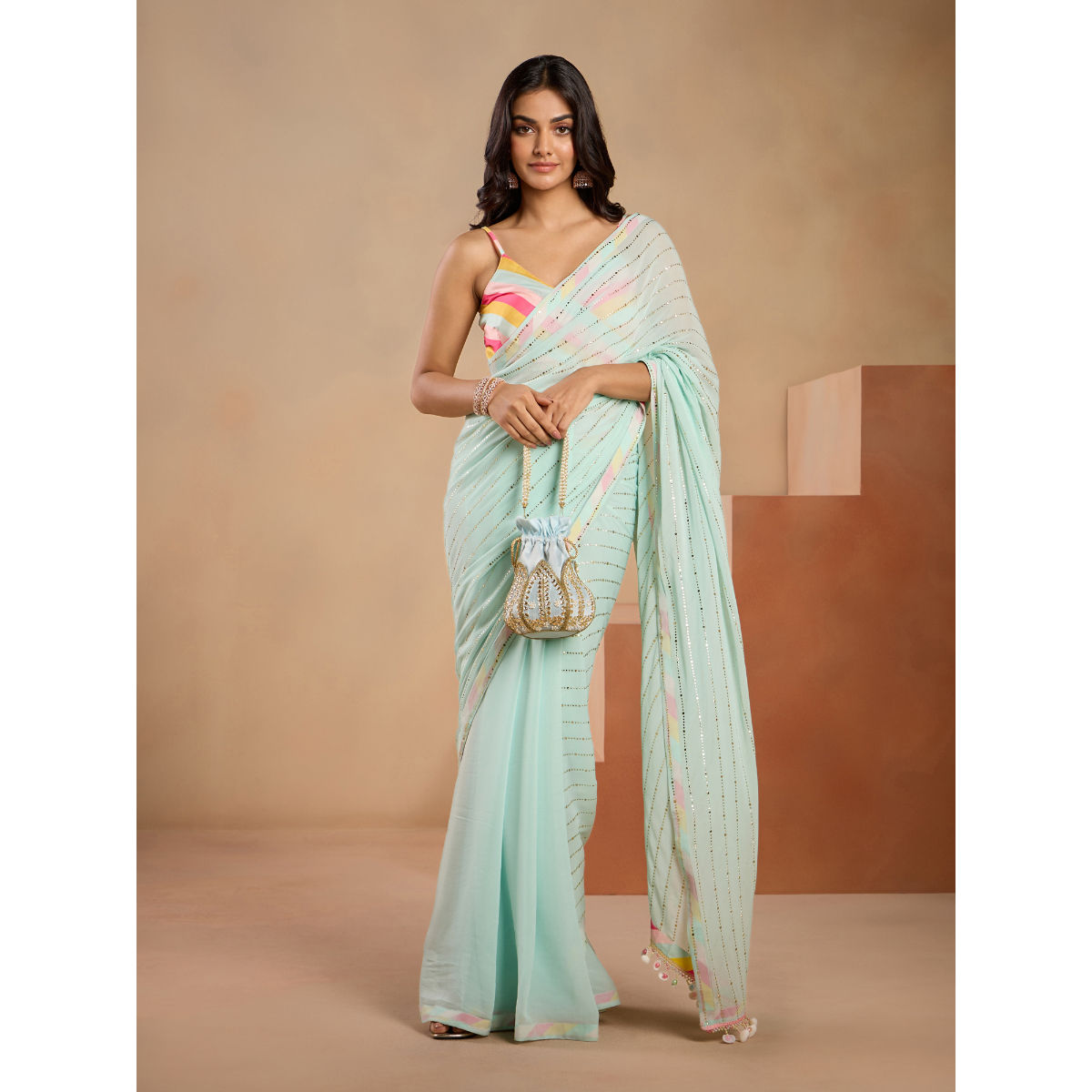 Most Beautiful MINT Green coloured saree designs/ - YouTube