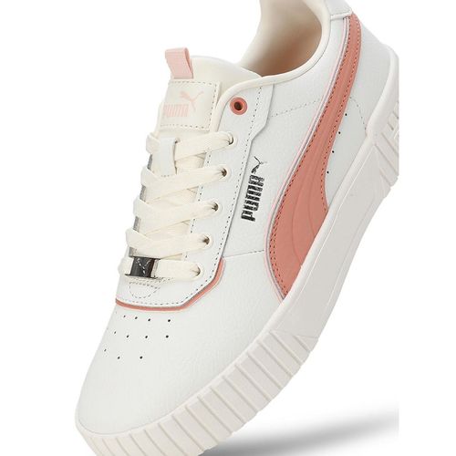 Puma Carina Puma White And Rose Gold Trainers Puma Carina White