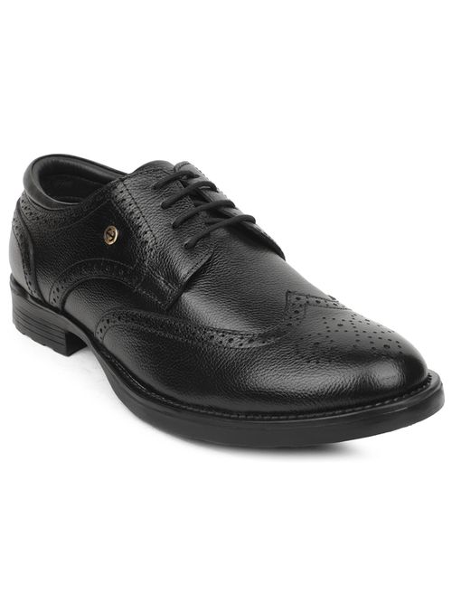 LIBERTY Healers UDL-12 Black Formal Lacing Brogues Shoes For Men