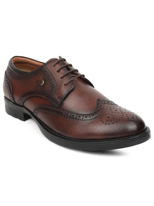 LIBERTY Healers UDL-12 Brown Formal Lacing Brogues Shoes For Men