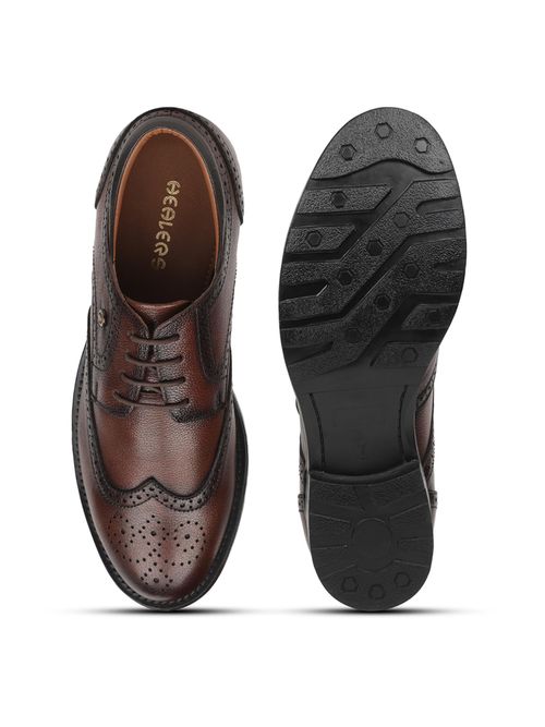Buy LIBERTY Healers UDL-12 Brown Formal Lacing Brogues Shoes For