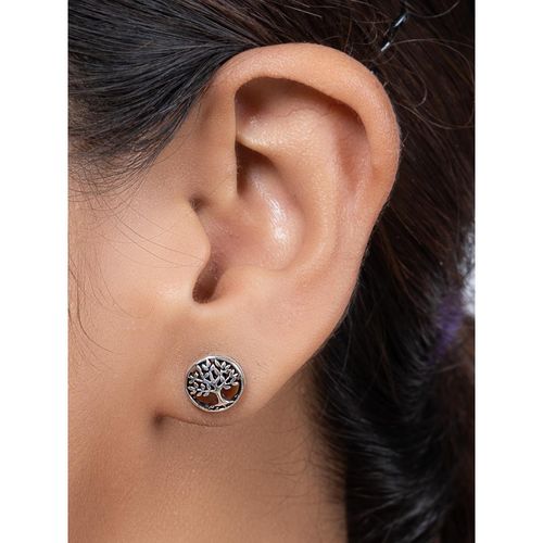 Margento Jewels 925 Solid Sterling Silver Tree Of Life Plain Stud Earrings