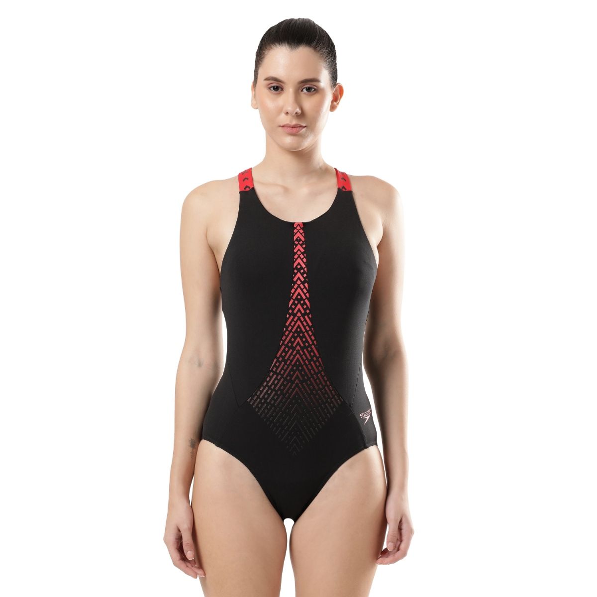 Buy Speedo Women Hydropro One Piece Swimwear Black Fed Red Online