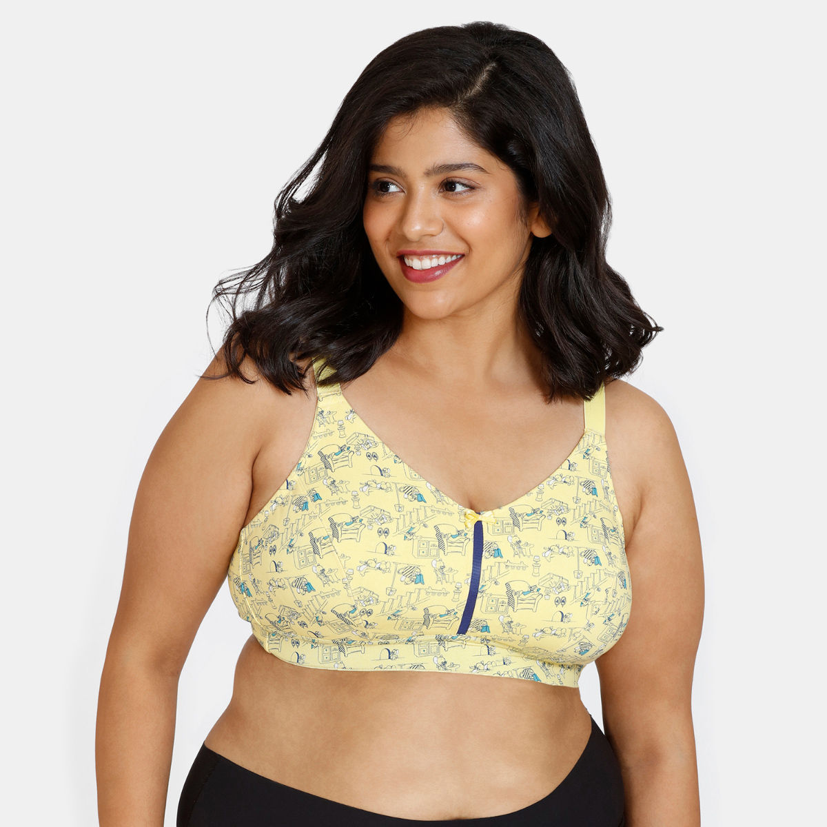 Buy Zivame Girls Tom & Jerry Double Layered Non Wired Full Coverage Bra -  Pale Marigold (Size: Large) at