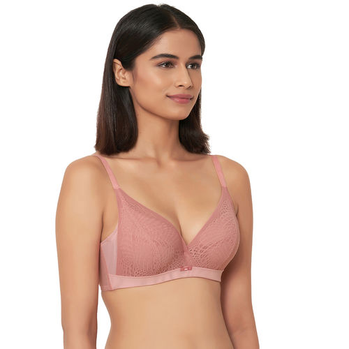 Buy Forma Padded Wired 3/4Th Cup Lace Bra-Pink Online