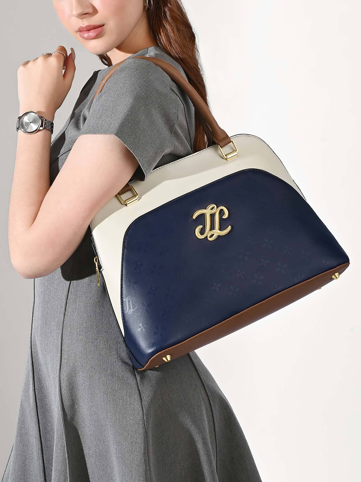 Lavie Signature Women's Aiken Colourblock Dome Medium Satchel Handbag (M)