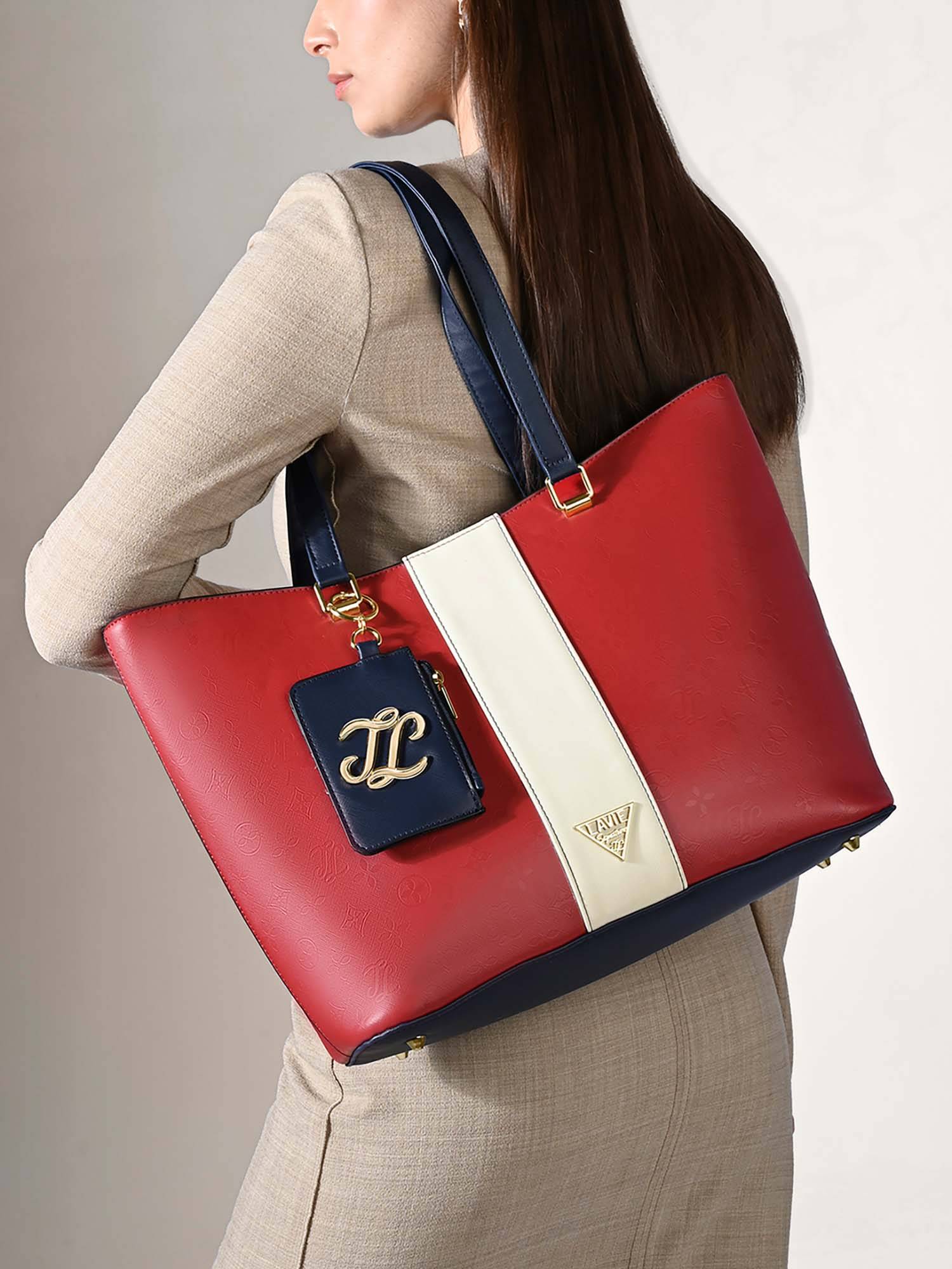 Lavie Signature Women's Edison Colourblock Large Tote Handbag with Pouch (L)