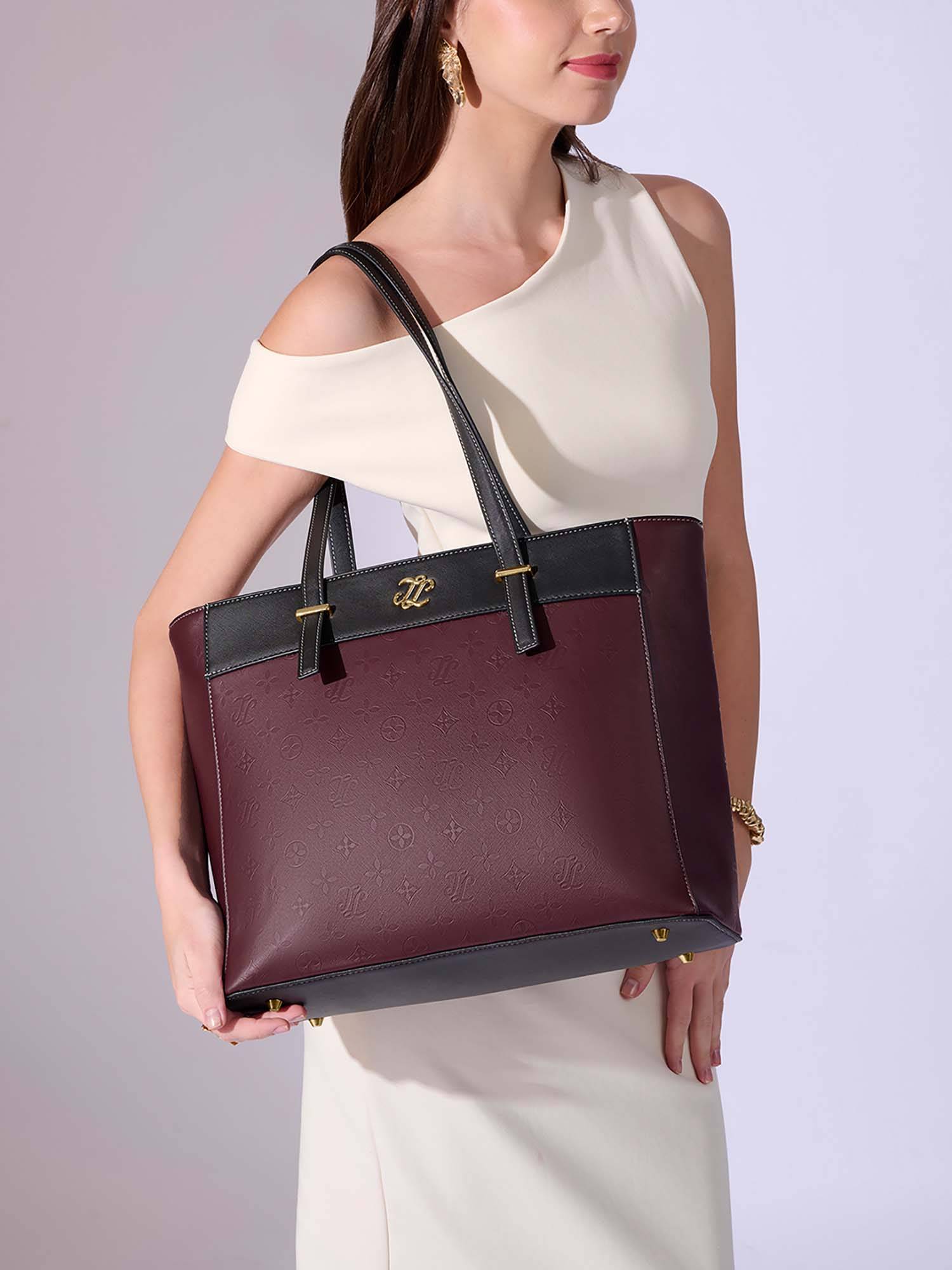 Lavie Signature Women's Ls Maryland 13 Inch Laptop Handbag (Maroon)