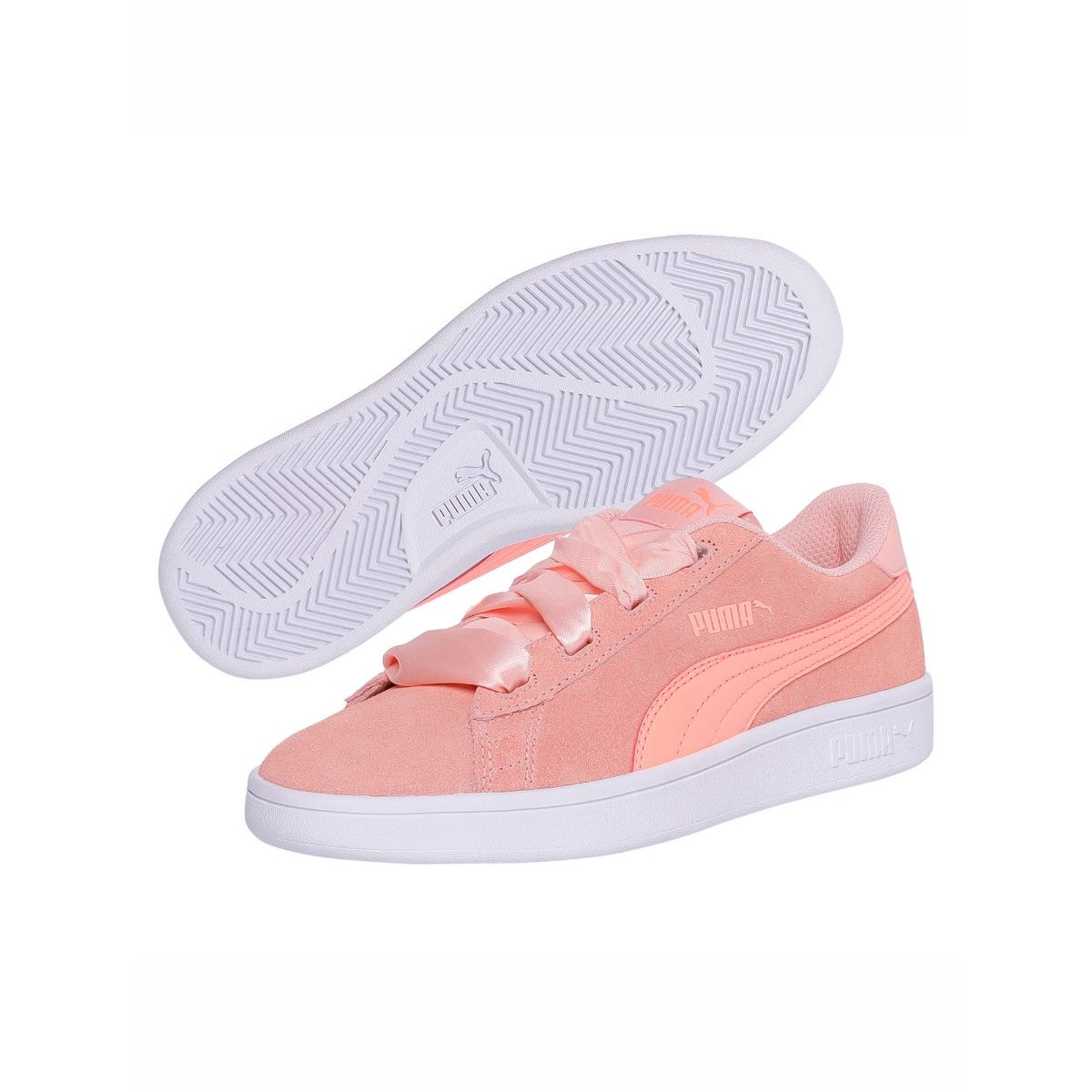 Buy Puma Peach Smash v2 Ribbon Junior Shoes UK 4 Online