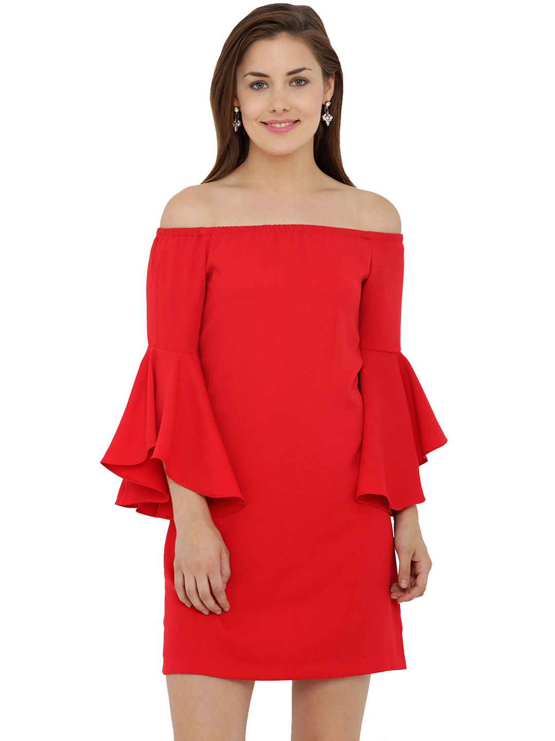 Twenty Dresses By Nykaa Fashion The Bell Sleeve Flare Dress - Red: Buy  Twenty Dresses By Nykaa Fashion The Bell Sleeve Flare Dress - Red Online at  Best Price in India | Nykaa