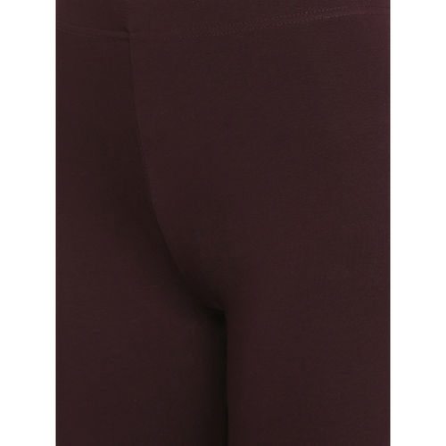 Buy Go Colors Dark Wine Leggings (L) Online