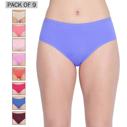 Buy BODYCARE Pack of 9 Panties in Assorted Color Online