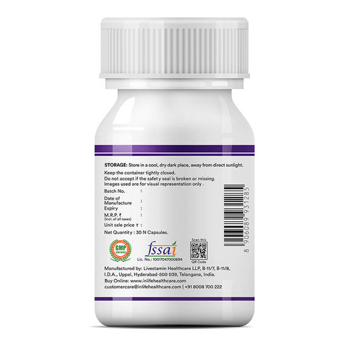 Buy INLIFE L Glutathione Reduced Supplement 30 Veg Capsules Online