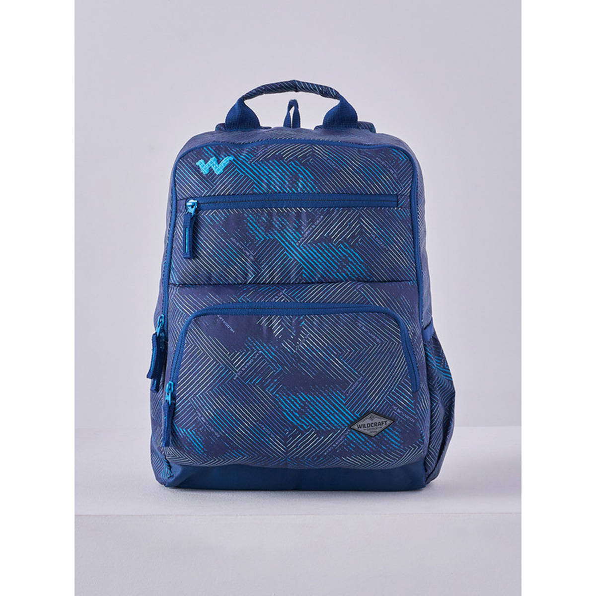 Wildcraft Blue Printed Polyester Backpack
