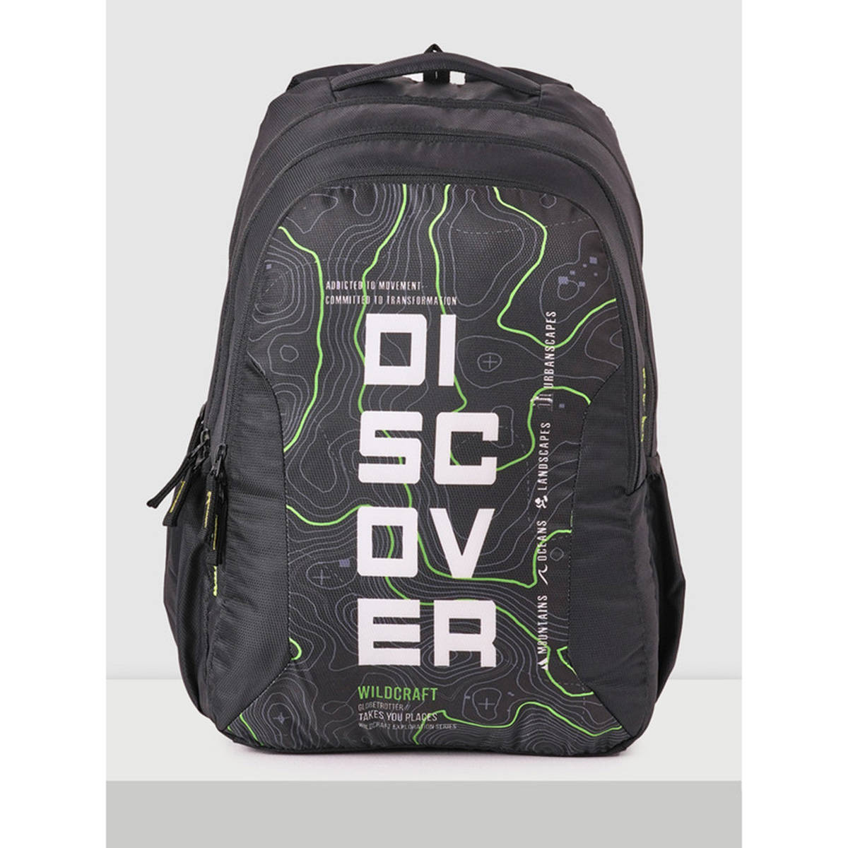 Wildcraft Black Printed Polyester Backpack