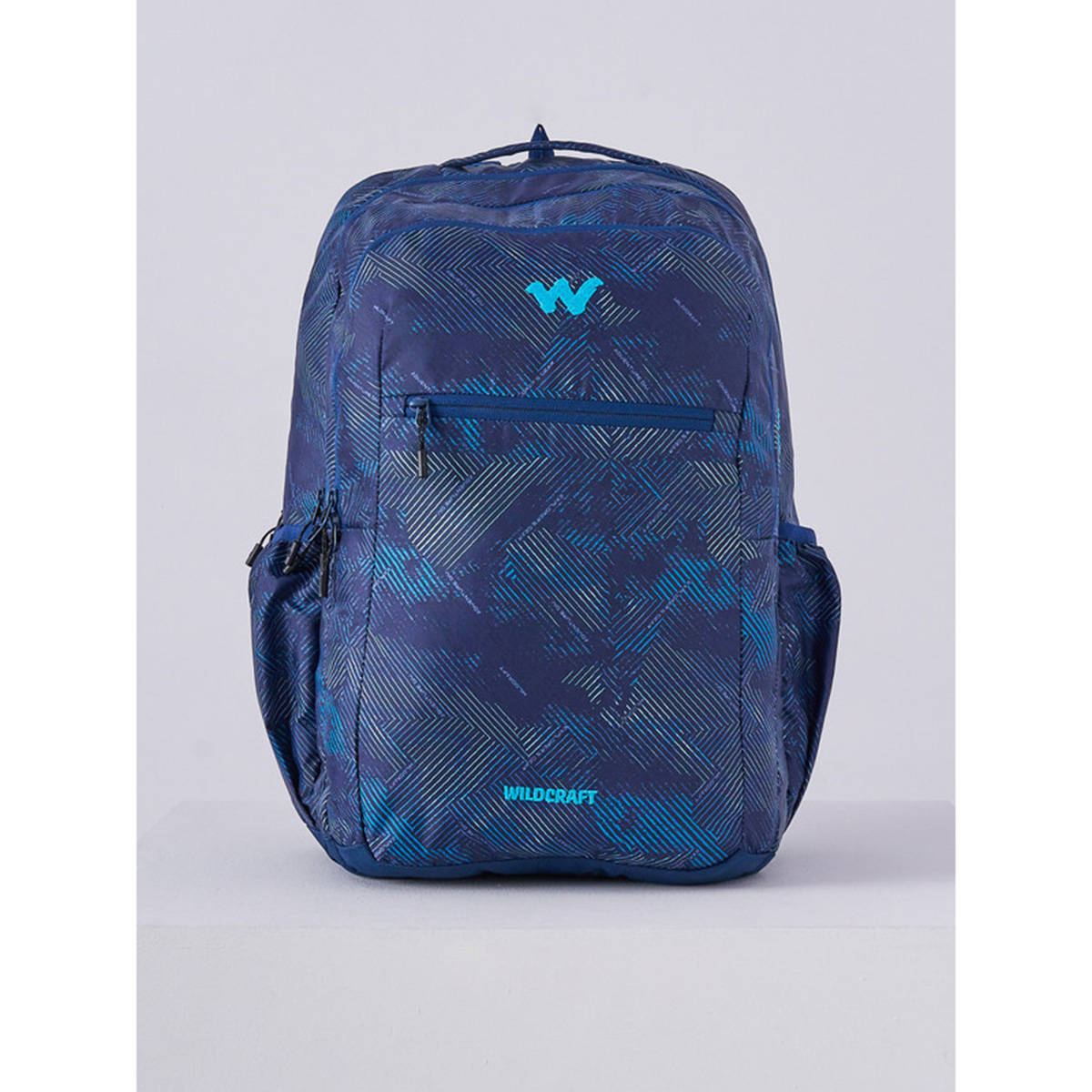 Wildcraft Navy Blue Printed Polyester Backpack