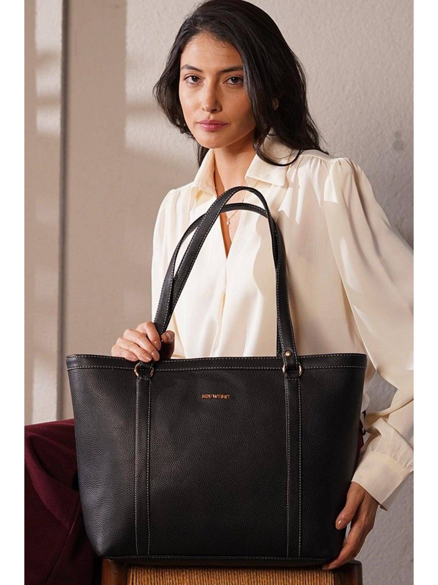 MINI WESST Jessica Classic Tote Bag - Black