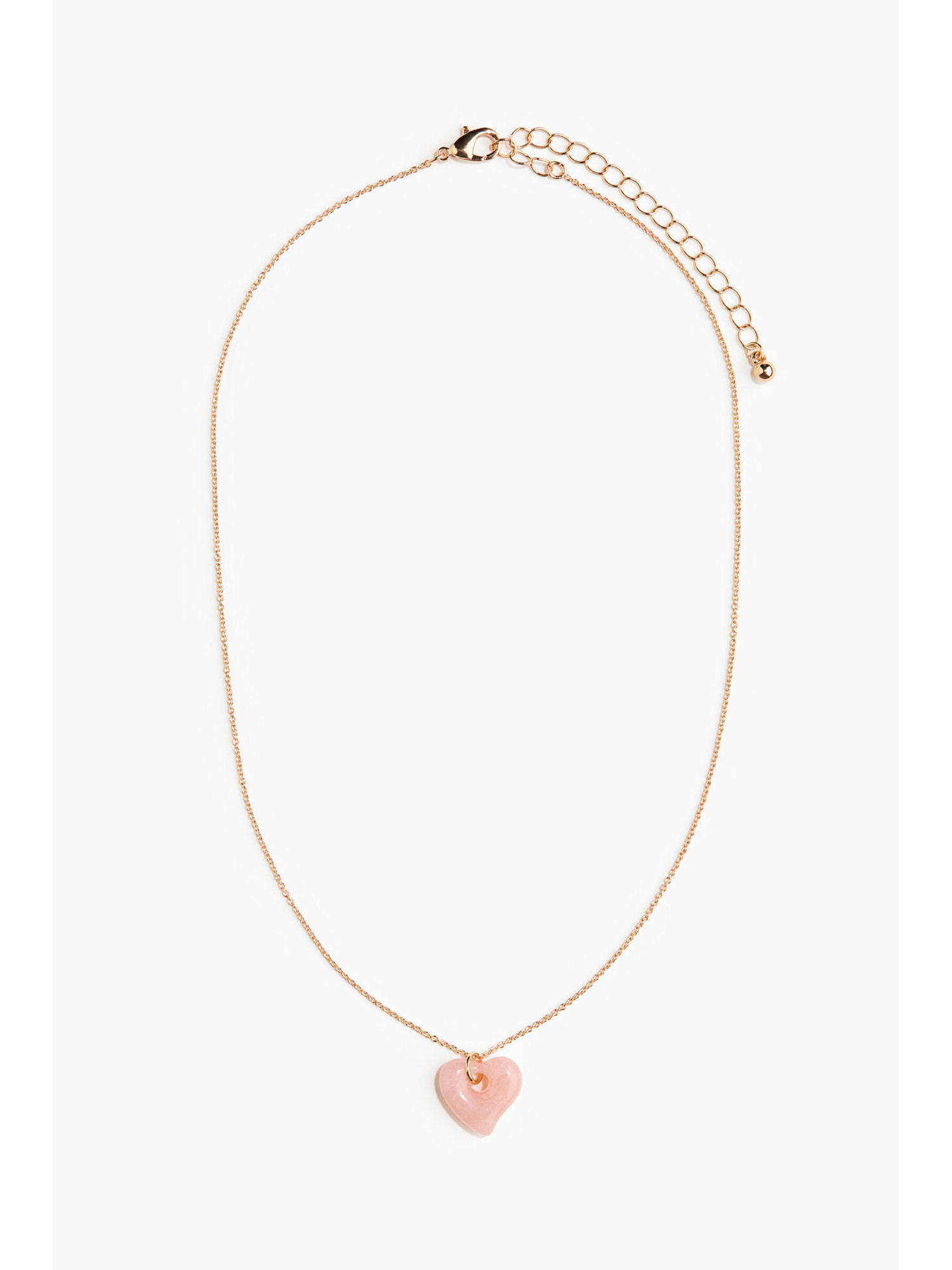 H&M Women Pink Heart-Pendant Necklace