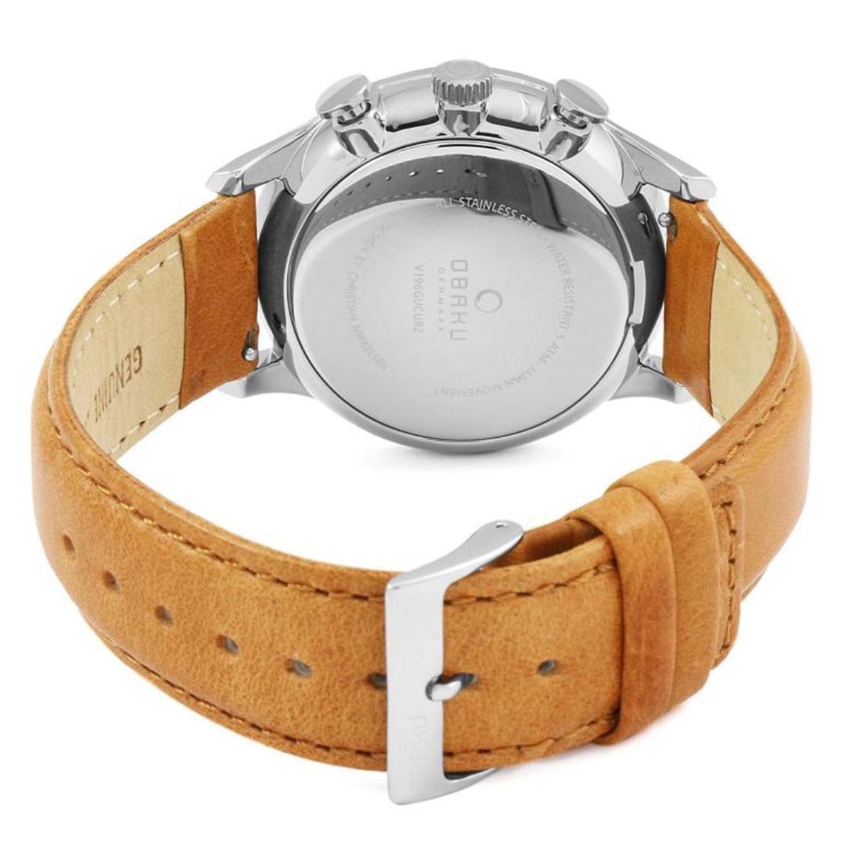Buy Obaku Gran Camel Dual Time Black Round Dial Mens Watch