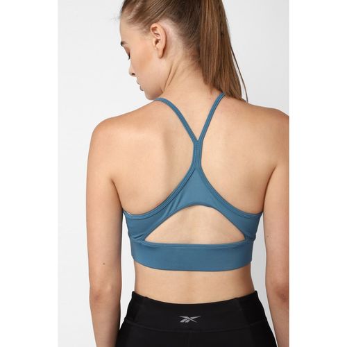 Buy Reebok Womens Id Train Tri Back B Blue Sports Bra Online