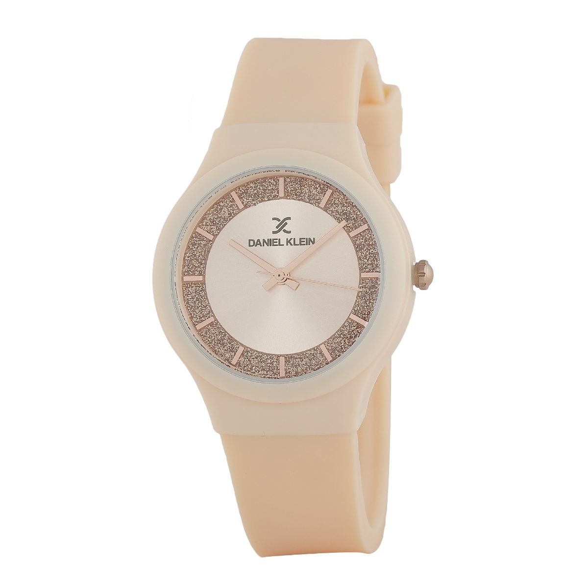 Daniel Klein Ladies 3 Hands Two-Tone Rose Gold Watch