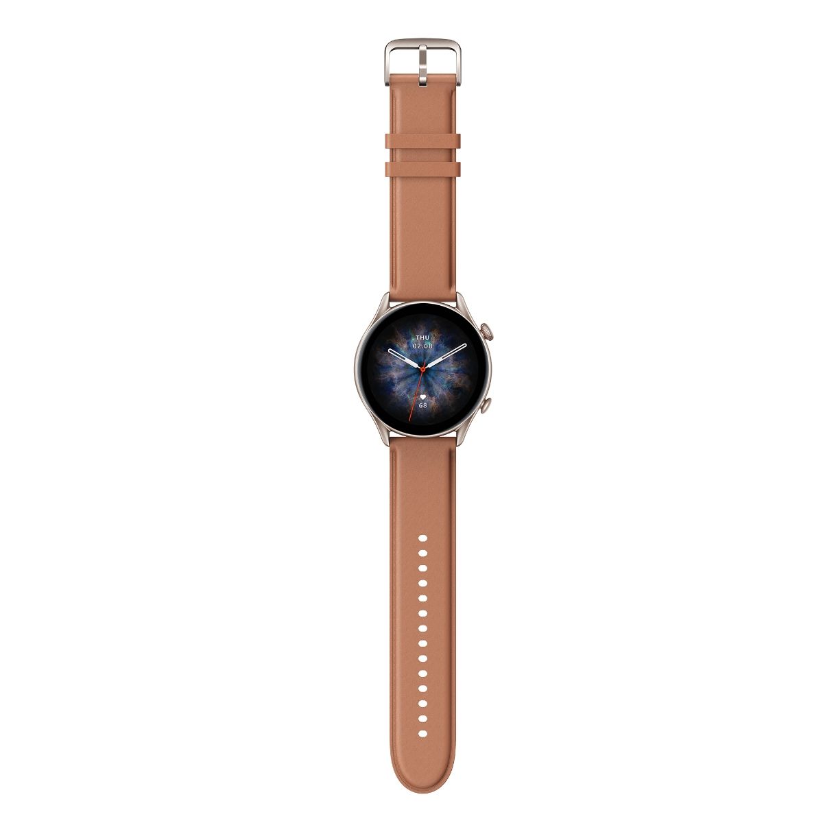 relógio smartwatch amazfit gtr 3 pro a2040 brown leather
