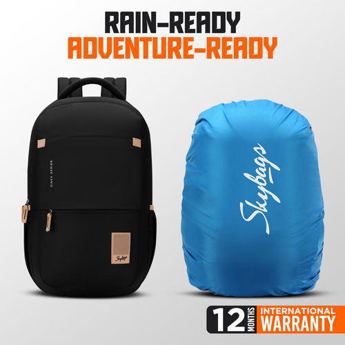 skybags backpacks with rain cov Stream Polyester 1811 cm Blue Spacious School Backpack Cover Fashion Cinch it over your pack and watch the rain roll off. Buy Skybags Flow Casual Backpack