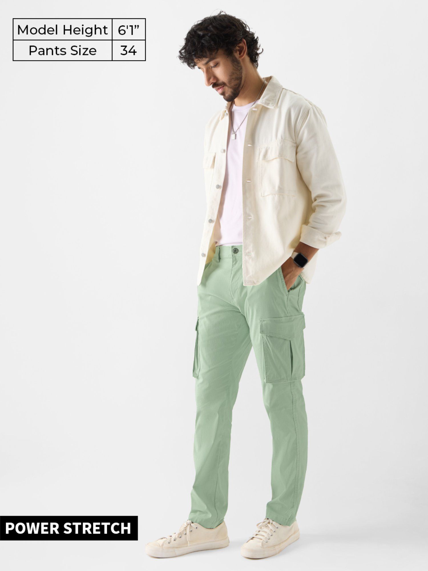 Military Green Rye Stretch Cargo Pant | Men's Bottom | Connor AU