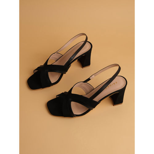 Buy Eridani Solid Black Bruna Heels Online