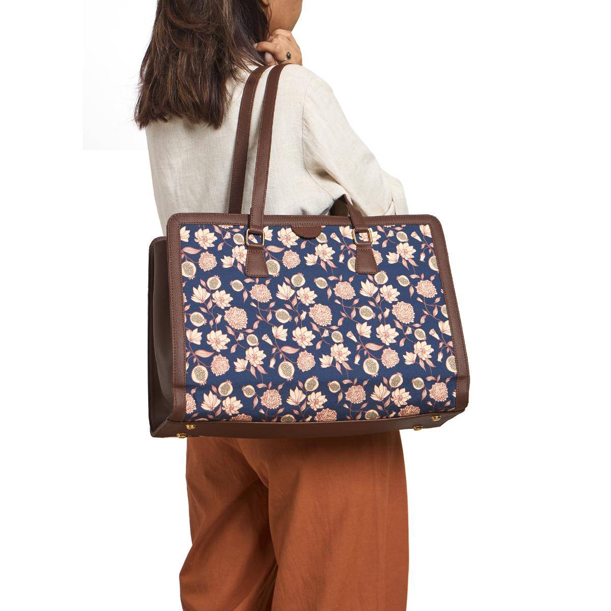 Chumbak Teal By Chumbak Anar Garden Office Tote