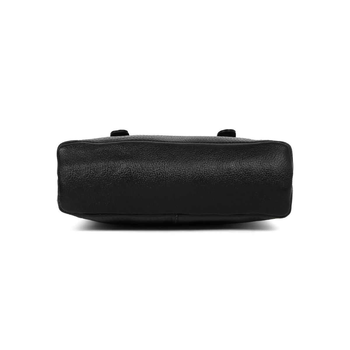 Buy TEAKWOOD LEATHERS Women's Black Croco Leather Structured Handbag