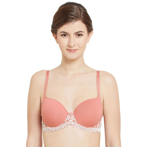 Buy Wacoal Embrace Lace Padded Wired 3/4Th Cup Lace T-Shirt Spacer Cup Bra  - Coral Online