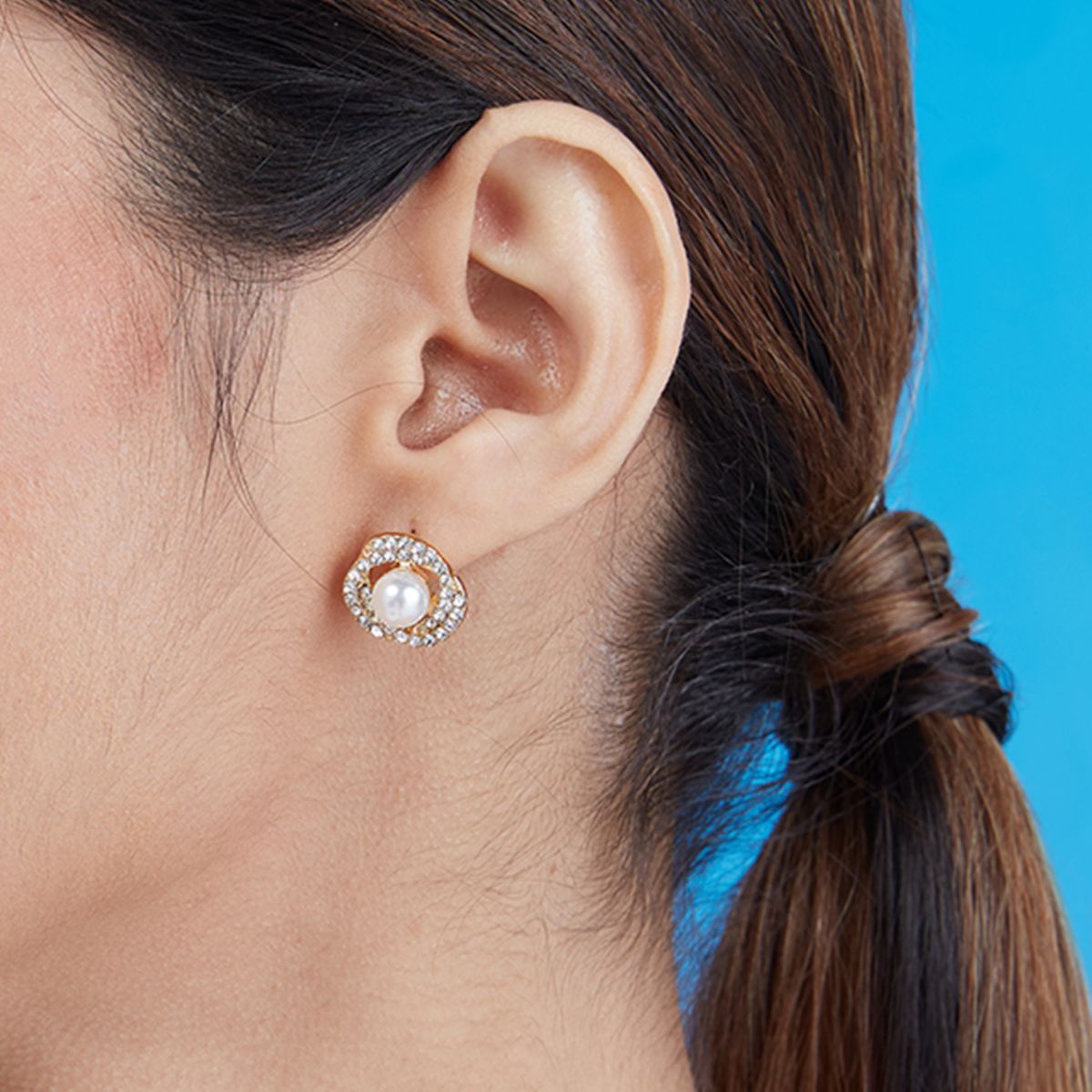 Buy Kundan Earrings Stud Tops Daily Wear White Kundan Fashion Online in  India  Etsy