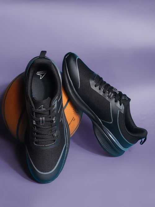 Power Men Black Lace-Ups Sports Shoes