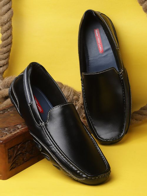 Bata Men Black Slip-On Formal Shoes
