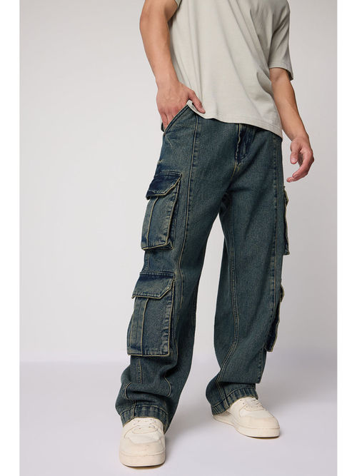 FREAKINS Astral Blue Utility Baggy Cargo