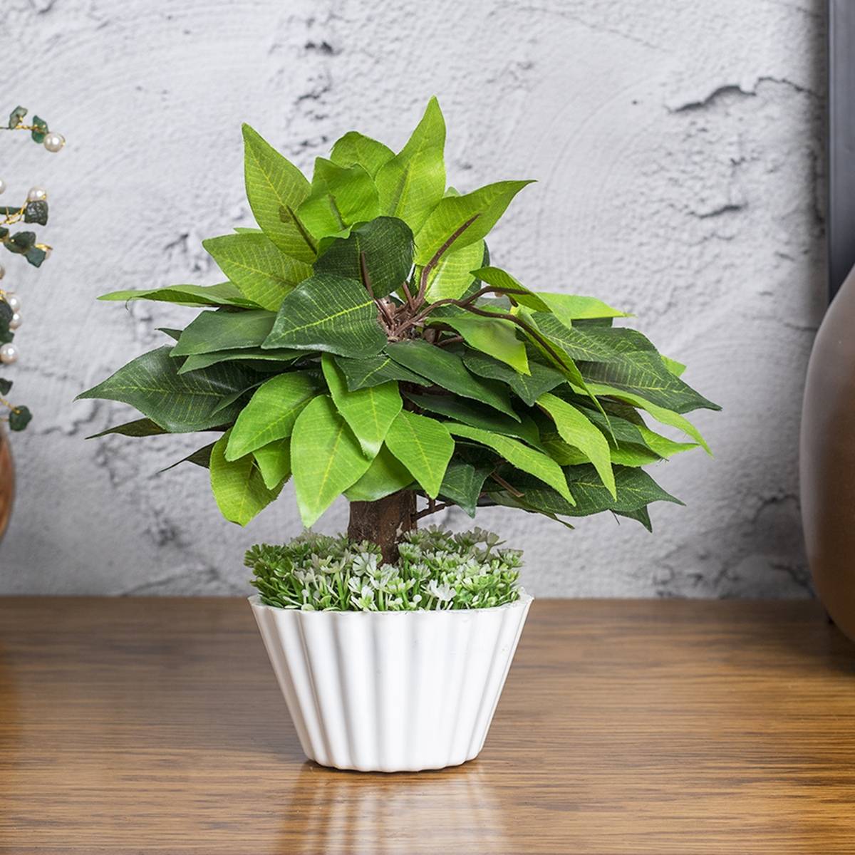 Voncasa Artificial Plant with Pot Green