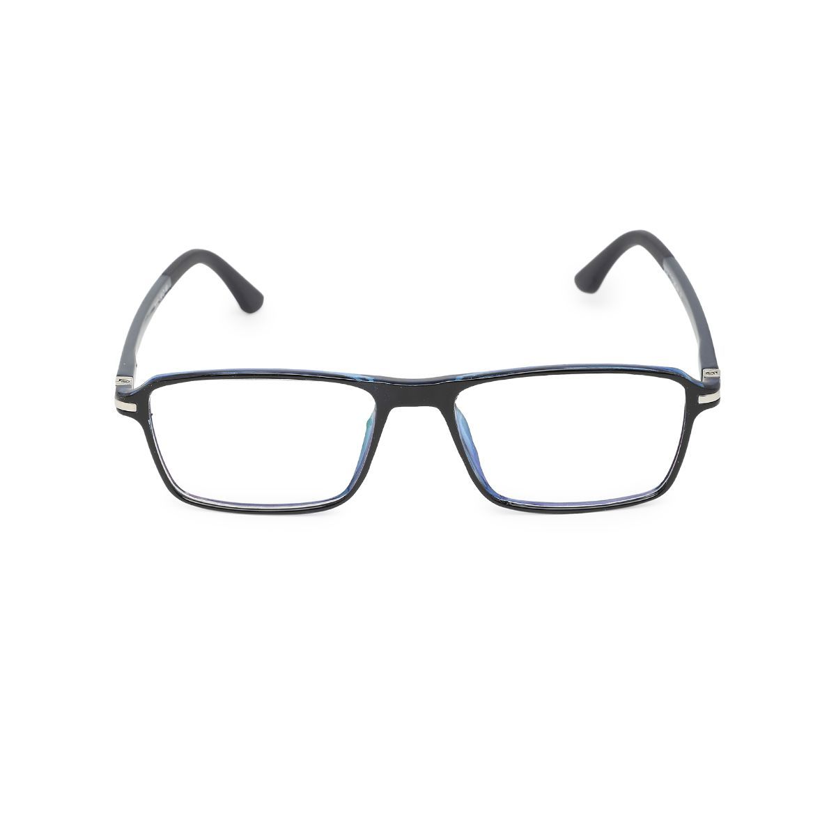 VAST Unisex Rectangle Anti Glare UV Protection Full Frame Spectacles - (Zero Power) (7912)
