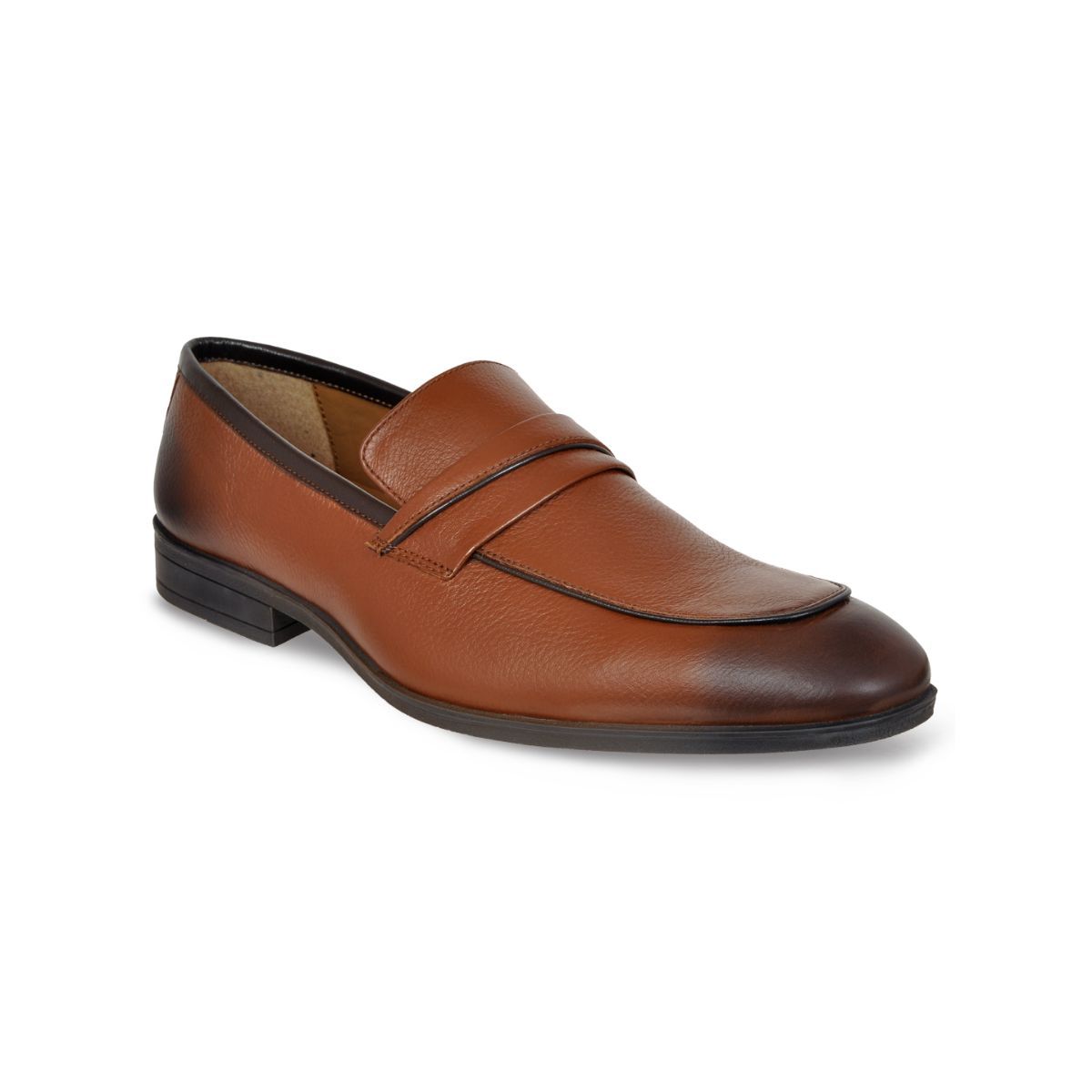 Allen Cooper Tan Formal Loafers Shoes For Men - 10